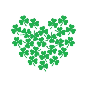 Heart Made from Shamrock SVG, Clover Love SVG Cut File St Patrick's Day SVG