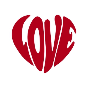 Heart Shaped Love SVG for Cricut, Valentine's Day Design Valentine's Day SVG