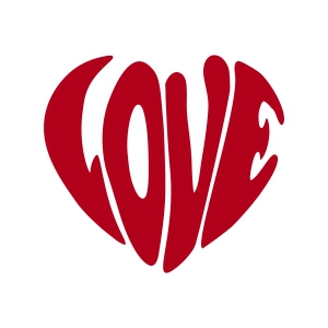 Heart Shaped Love SVG for Cricut, Valentine's Day Design Love SVG