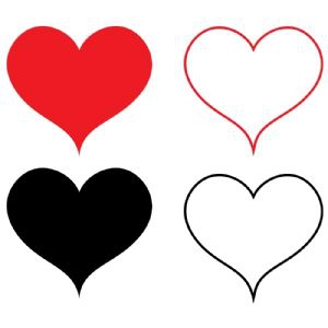 Heart Shapes SVG, Love Clipart SVG Vector Files Valentine's Day SVG