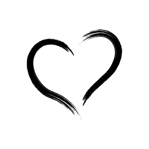 Heart SVG Made with Brush Stroke Heart SVG