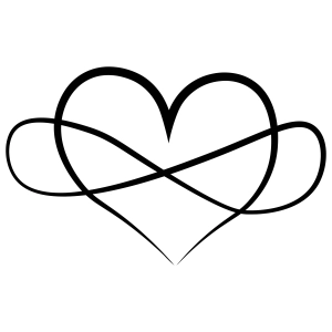 Heart With Infinity Sign SVG Clipart, Instant Download Valentine's Day SVG