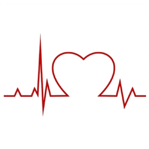 Heartbeat SVG Cut File, Line Heart Beat SVG