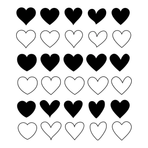 Hearts SVG Bundle, 30 Designs of Heart Vector Files Heart SVG