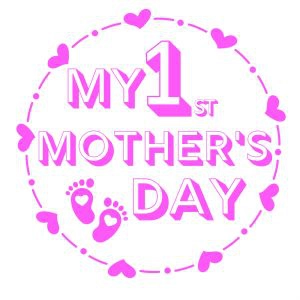 Hearts Wreath My First Mother's Day SVG Mother's Day SVG