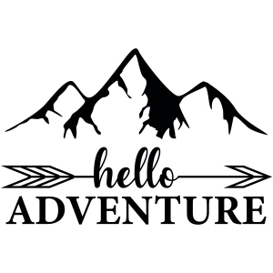 Hello Adventure SVG, Mountain SVG Instant Download Camping SVG