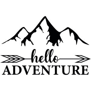 Hello Adventure SVG, Camping SVG with Mountain Mountain SVG