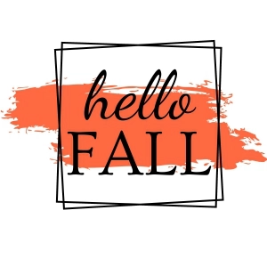 Hello Fall SVG with Double Square, Hello Fall SVG Design Thanksgiving SVG