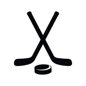 Hockey Stick and Puck Silhouette SVG, Clipart Hockey SVG