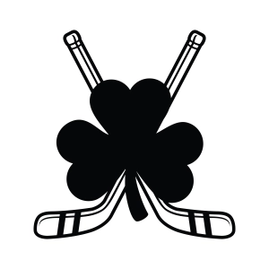 Hockey Sticks with Shamrock SVG, Shamrock Hockey PNG St Patrick's Day SVG