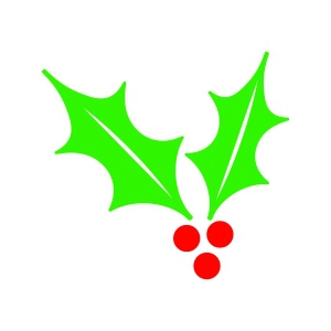 Holly Leaves and Berries SVG Vector File Leaves SVG