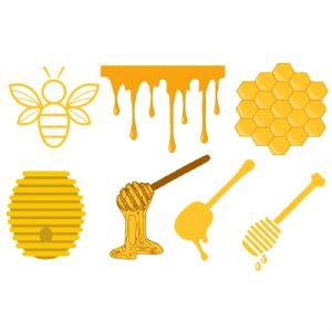 Honey Bundle SVG, Honey and Bee Bundle Vector Files Nutrition