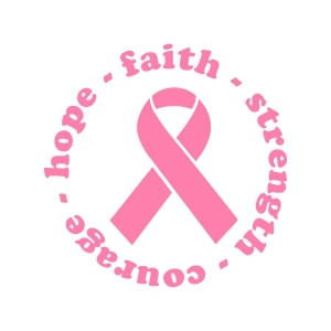Hope Faith Strength Courage SVG, Cancer Ribbon SVG Cancer Day SVG