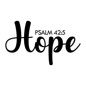 Hope Psalm 42:5 SVG, Christian Proverb SVG Digital Download Christian SVG