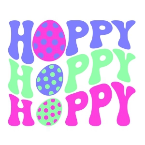 Hoppy Hoppy SVG, Retro Easter SVG Instant Download Easter Day SVG