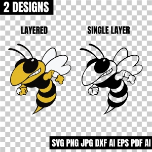 Hornet Bee Mascot SVG, Bee SVG Files Bee SVG