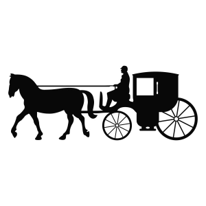 Horse and Carriage SVG, Carriage Cut and Clipart File Horse SVG