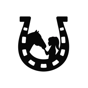 Horse and Girl SVG, Horseshoe Silhouette Horse SVG