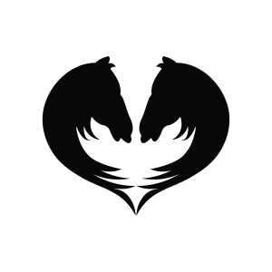Horse Head Heart SVG, Horse Love SVG Horse SVG