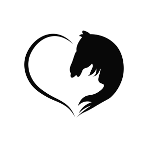 Horse with a Half Heart SVG Design Horse SVG