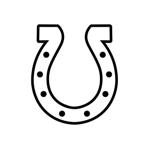 Horseshoe SVG, Lucky Charm SVG Clipart and Outline Horse SVG