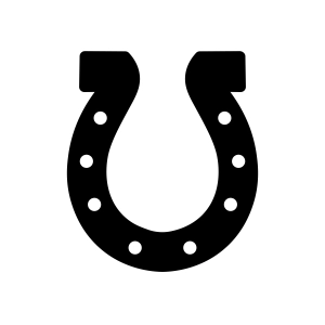 Horseshoe SVG, Lucky Charm SVG Clipart and Outline Horse SVG