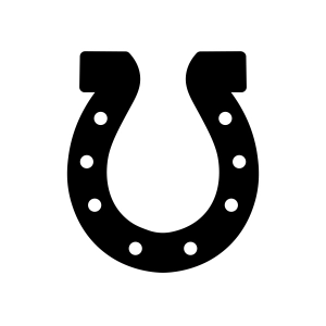 Horseshoe SVG, Lucky Charm SVG Silhouette, and Outline Horse SVG