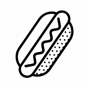 Hot Dog SVG File, Hot Dog Clipart Vector Instant Download Snack