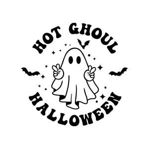 Hot Ghoul Halloween SVG Cut File, Ghoul Season SVG Halloween SVG