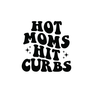 Hot Moms Hit Curbs SVG, Mom Car Decal SVG Car SVG