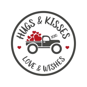 Hugs Kisses And Valentine Wishes SVG, Love Wishes SVG Valentine's Day SVG