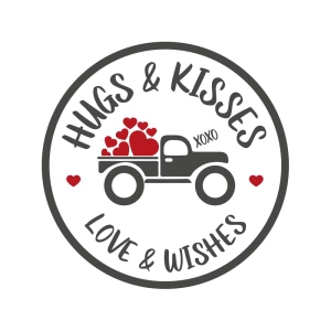 Hugs Kisses And Valentine Wishes SVG, Love Wishes SVG Love SVG