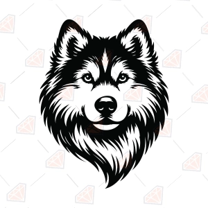 Husky Face SVG – Husky Dog Cut File