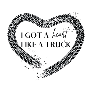 I Got A Heart Like A Truck SVG Files for Cricut, Silhouette Valentine's Day SVG