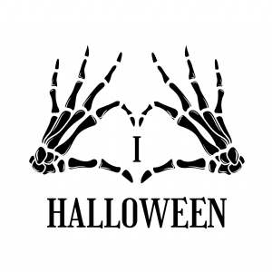 I Love Halloween SVG Cut File, Skeleton SVG Instant Download | PremiumSVG