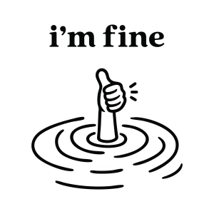 I'm Fine SVG, Thumbs Up On Water Surface SVG Funny SVG