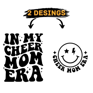 In My Cheer Mom Era SVG Bundle, Trendy Wavy Cheer Mom SVG Football SVG