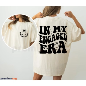 In My Engaged Era SVG File, Wavy Engagement SVG Cricut Wedding SVG