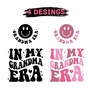 In My Grandma Era SVG Bundle, PNG File Mother's Day SVG