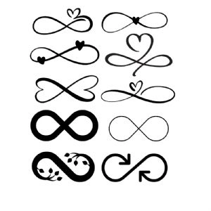 Infinity Bundle SVG, Infinity with Heart SVG Bundle Symbols