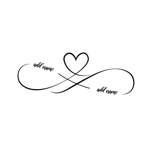 Infinity Heart Monogram SVG, Infinity Heart PNG Heart SVG