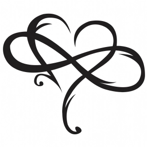Infinity Heart SVG Cut File, Infinity Sign Vector Instant Download Drawings