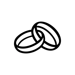 Interlocked Rings SVG, Wedding & Love Cut File for Cricut & Silhouette Wedding SVG