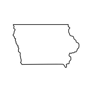 Iowa Outline SVG, Iowa SVG State Map USA SVG