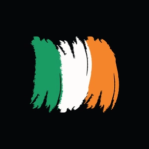 Ireland Flag SVG with Grunge Style Flag SVG