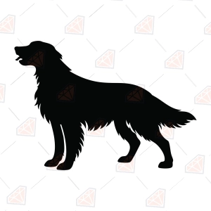 Irish Setter Silhouette SVG with Open Mouth