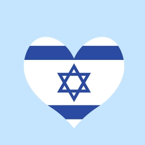 Israel Flag Heart SVG, PNG and Vector Files Flag SVG