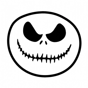Jack Face SVG Cut File, Skellington SVG Instant Download Halloween SVG