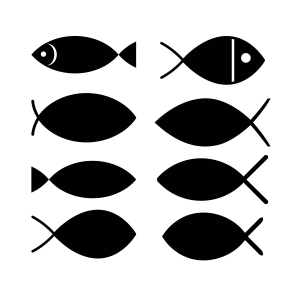 Jesus Fish Bundle SVG, Jesus Fish Vector Instant Download Christian SVG