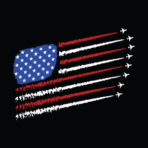 Jet Fighter with American Flag SVG, 4th of July SVG 4th Of July SVG